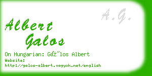 albert galos business card